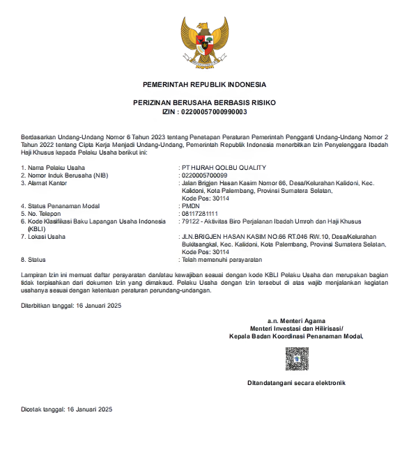 Izin PIHK Haji Khusus